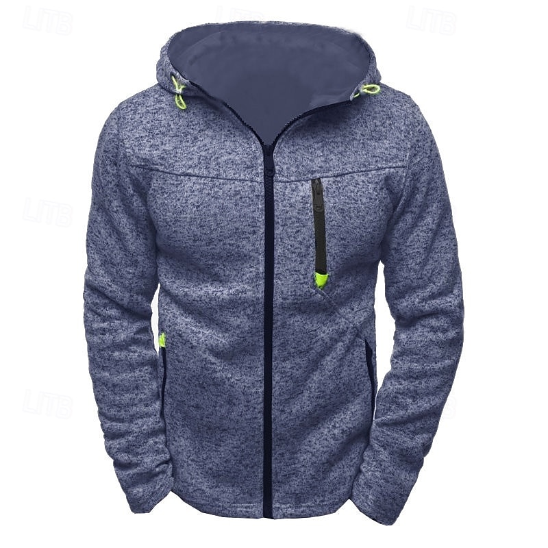 Homens Moletom com zíper Full Zip Hoodie Moletom de lã Preto Azul Cinza Claro Com Capuz Tecido Zip Up Bolsos Desportos e Ar livre Diário Feriado Poliéster Roupa de rua Básico Casual Outono & inverno de 2025 por $16.49 –P9