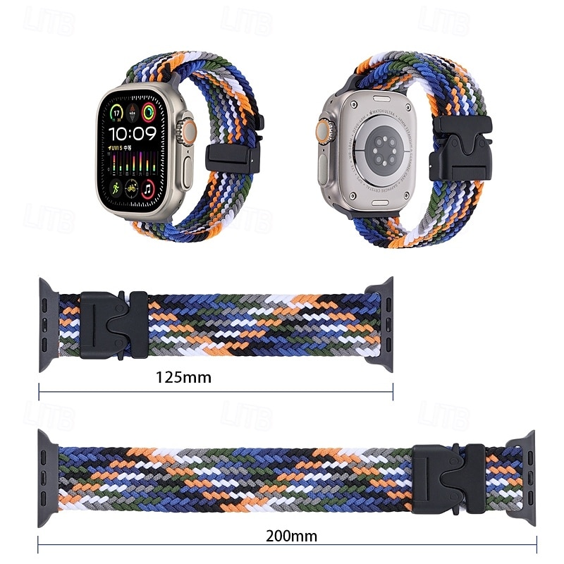 Sport Band Compatible with Apple Watch band 38mm 40mm 41mm 42mm 44mm 45mm 49mm Braided Adjustable Fabric Strap Replacement Wristband for iwatch Ultra 2 Series 9 8 7 SE 6 5 4 3 2 1 2026 - $15.99 –P10