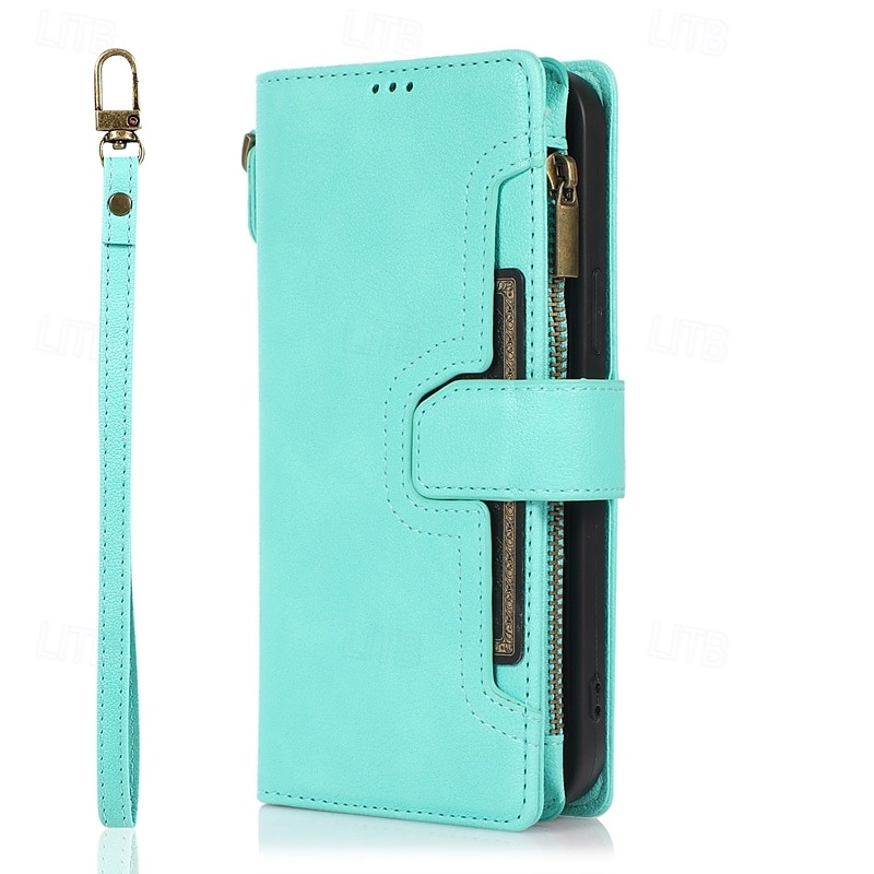 telefon Kılıf Na iPhone 14 Pro Max Plus iPhone 13 12 11 Pro Max Odwróć okładkę Z podpórką z paskiem na nadgarstek Gniazdo karty Retro TPU Skóra PU 2025 - $19.99 –P15