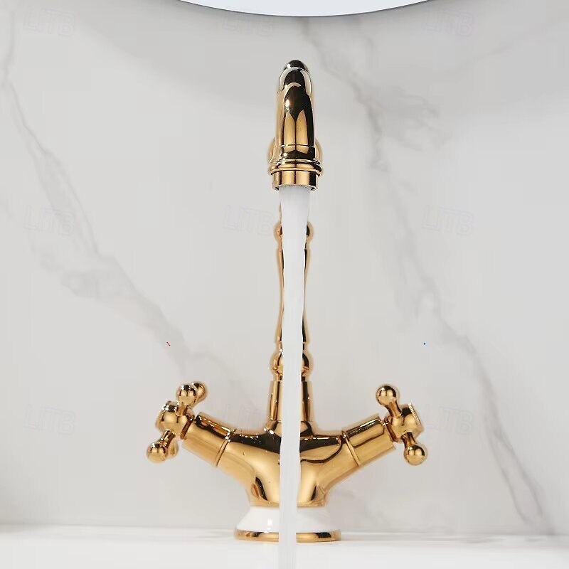 Basin Faucets Antique Bronze Brass Swivel Bathroom Sink Faucet Deck Toilet Washbsin Mixer Water Taps 2025 - $110.85 –P5