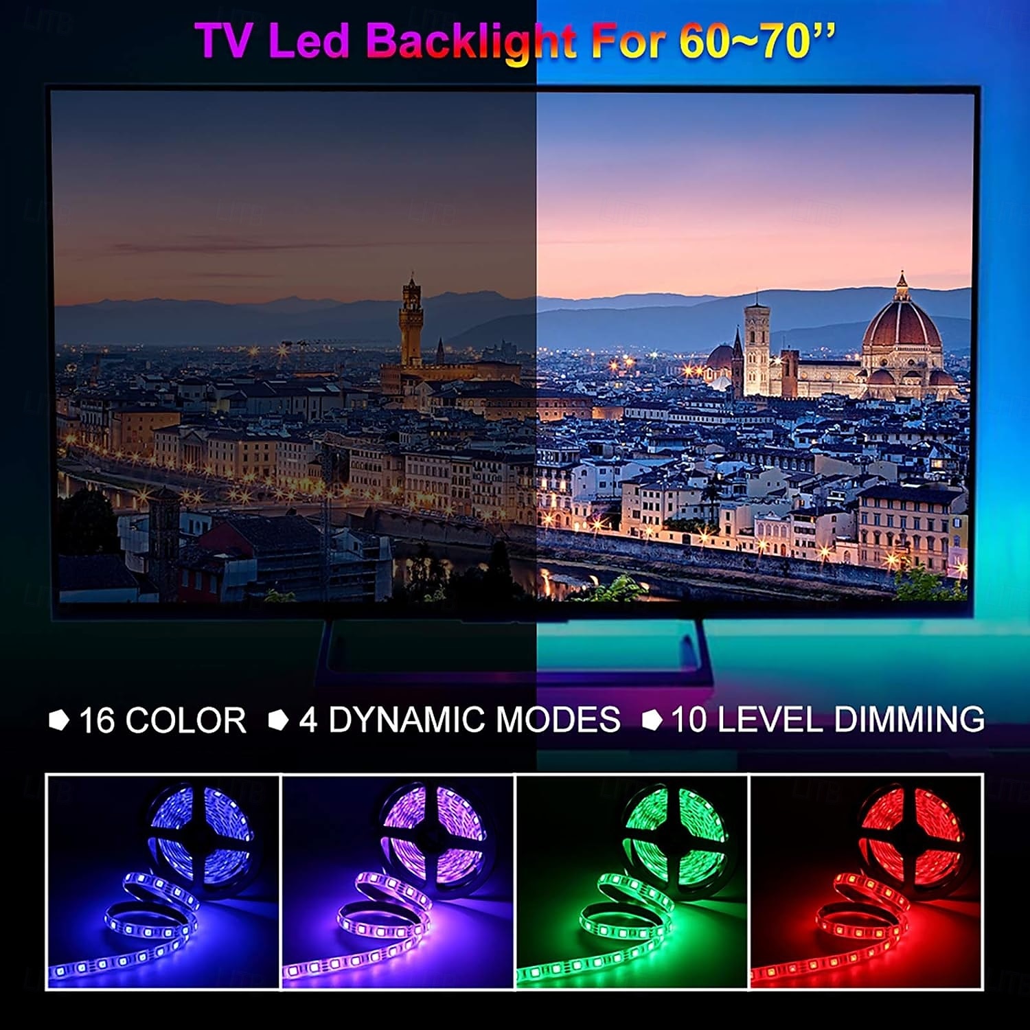 1 set strisce luminose a led rgb tiktok luci usb dc 5v 5050 rgb mini 3 tasti telecomando luce flessibile impermeabile ip65 1m tv sfondo illuminazione nastro nastro del 2025 a $8.49 –P3