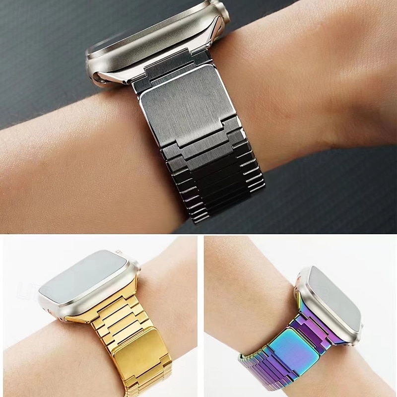 Solo Loop Kompatibilis valamivel Apple Watch óraszíj 38mm 40mm 41mm 42mm 44mm 45mm 49mm Mágneses kapocs Fém kapocs Állítható Rozsdamentes acél Csere óraszíj mert iwatch Ultra 2 Series 9 8 7 SE 6 5 4 2025 - $23.99 –P3