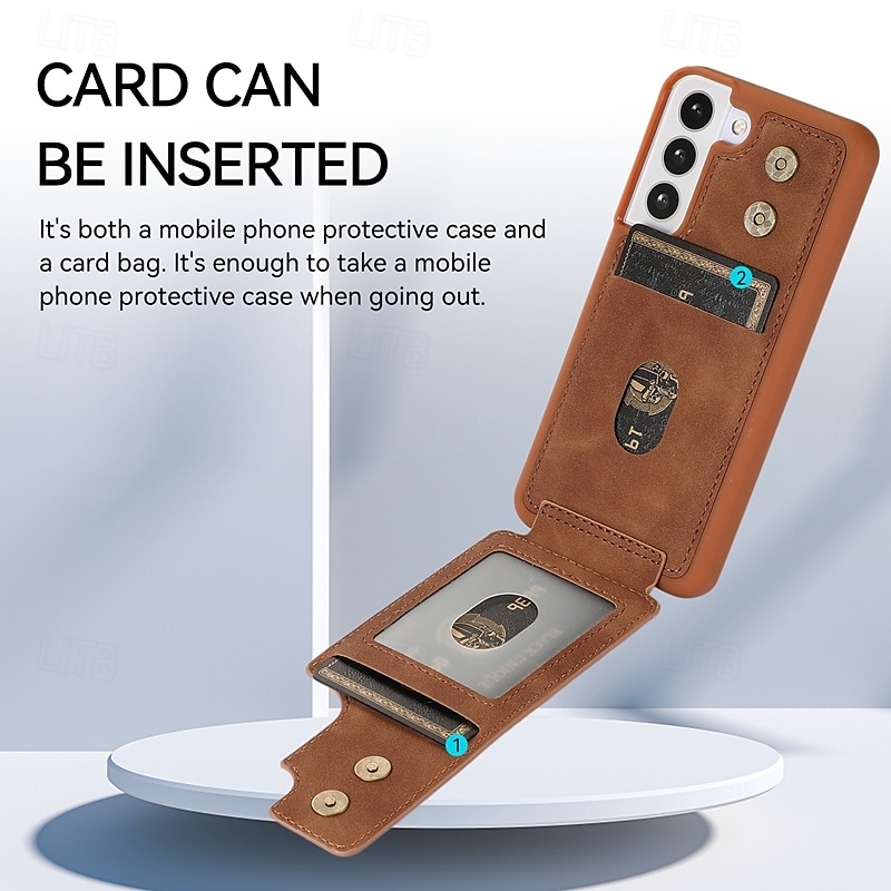 Phone Case For S23 Ultra Plus S23 S22 S22 Plus  Ultra S21 FE S21 S21 Ultra Plus A54 A34 A14 S20 Plus S20 Ultra Back Cover Ring Holder Shockproof Retro TPU PU Leather 2025 - $18.99 –P4
