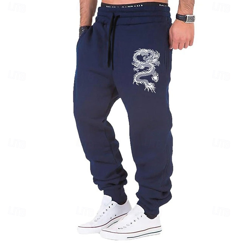 Per uomo Drago Pantaloni da tuta Joggers Pantaloni Misura del girovita medio Vita elastica con coulisse Moda All'aperto Abbigliamento Quotidiano Casuale Tasca Primavera Autunno Inverno Stampa 3D Nero del 2026 a $24.99 –P5