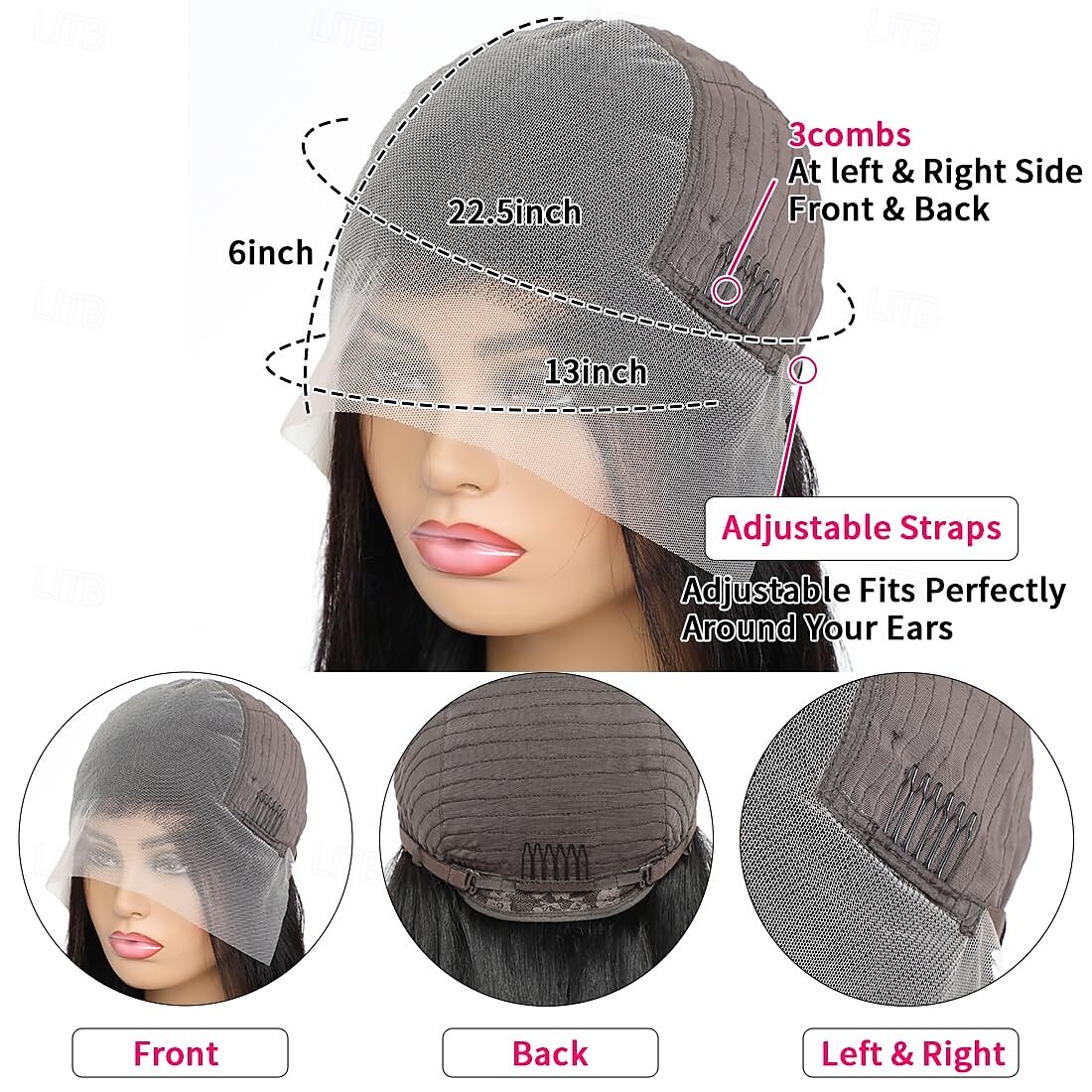 Parrucche frontali in pizzo con onde profonde 13x6, capelli umani, densità 180, parte profonda, parrucche frontali in pizzo con riccioli, capelli umani, pre-pizzicate, parrucca frontale in pizzo del 2025 a $180.99 –P4
