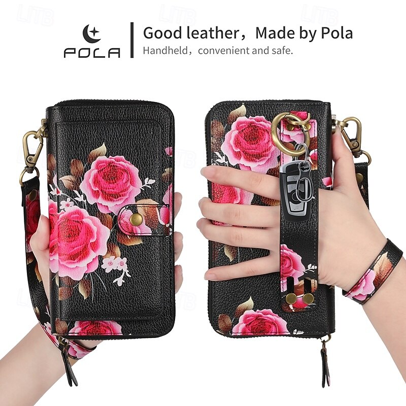Phone Case For S24 S24 Ultra Plus S23 Ultra Plus S23 S22 S22 Plus Ultra Back Cover Wallet Case Zipper with Wrist Strap Card Slot Retro TPU PU Leather 2025 - $34.99 –P3