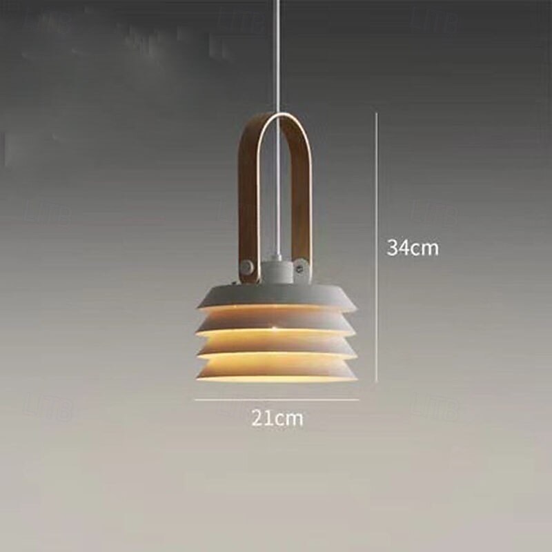 lampada a sospensione in metallo lampada a sospensione moderna di metà secolo luci a sospensione in ferro bianco con strato design fienile lampadario nordico vintage per sala da pranzo 110-240v 21cm del 2025 a $150.99 –P6