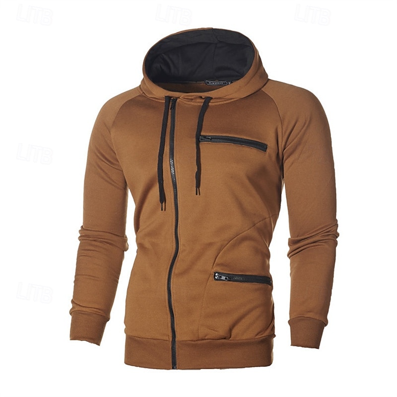 Homme Sweat à capuche zippé Sweat à capuche en molleton Noir Blanche Vin Chameau Gris foncé Capuche Bloc de couleur Fermez Patchwork Sport & Loisir du quotidien Vacances Polyester Vêtement de rue de 2025 ? $18.49 –P5
