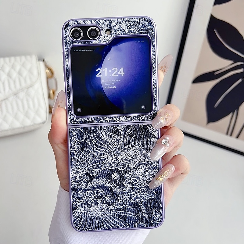 Phone Case For Samsung Galaxy Z Flip 6 Z Flip 5 Z Flip 4 Z Flip 3 Back Cover Shockproof Retro PC PU Leather 2025 - $16.99 –P8