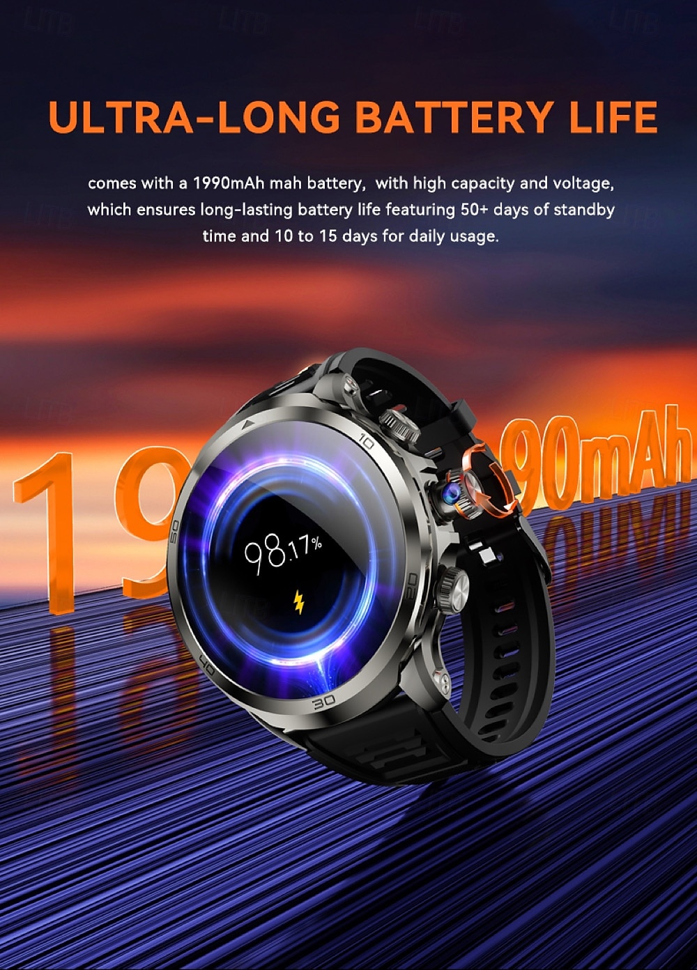 696 H19 Smart Watch 1.95 inch Smartwatch Fitness Running Watch Bluetooth Pedometer Call Reminder Sleep Tracker Compatible with Android iOS Men GPS Hands-Free Calls with Camera IP 67 52mm Watch Case 2025 - $144.99 –P11