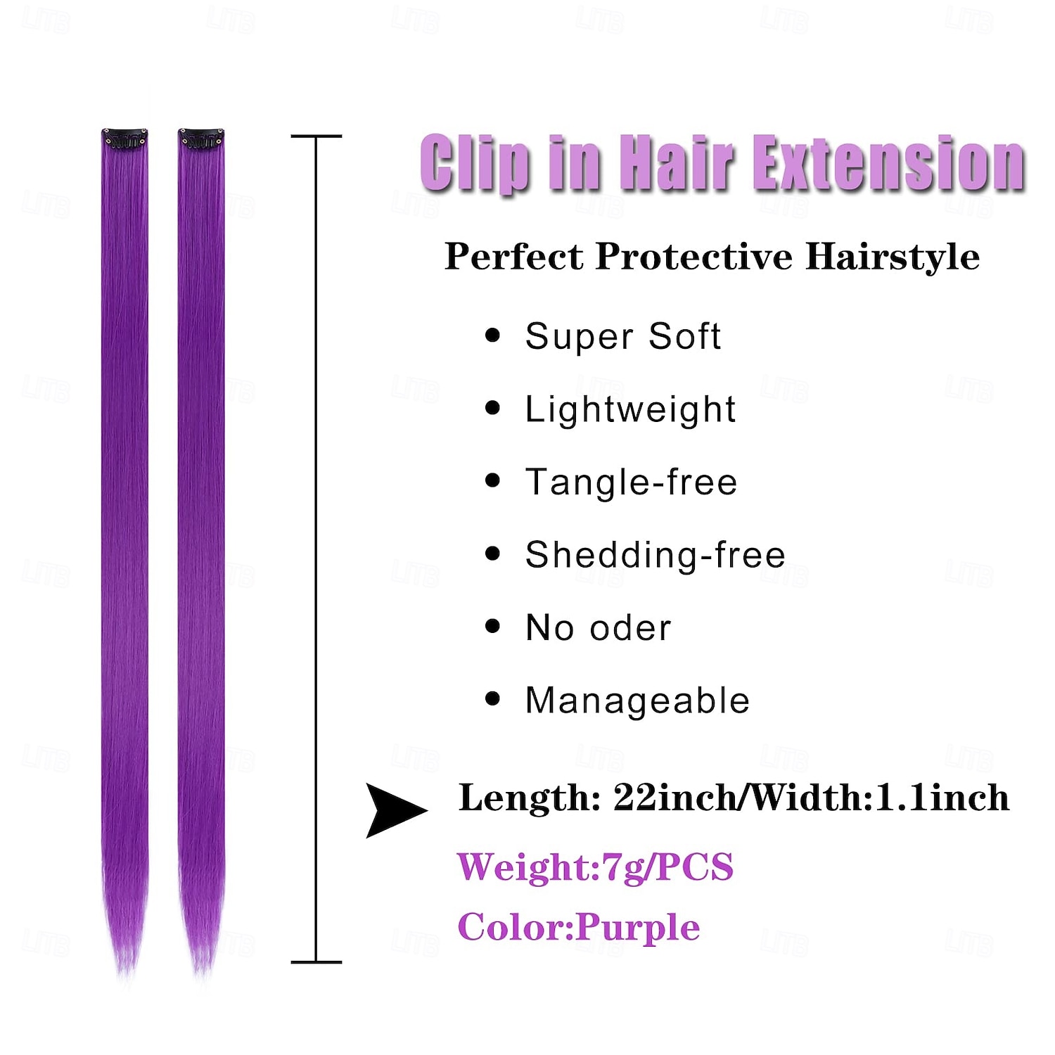 12PCS Colored Hair Extensions Clip in Colorful Hair Extensions 22 Inch Rainbow Hair Extensions for Kids Women's Gifts Blue Hair Extensions 2025 - $14.99 –P8