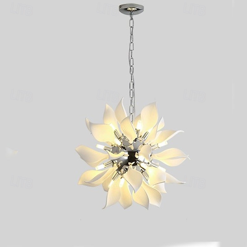 Lámpara colgante de lujo moderna para comedor, lámpara colgante de cerámica blanca para dormitorio, lámparas decorativas LED 110-240 V 2025 - $550.39 –P1