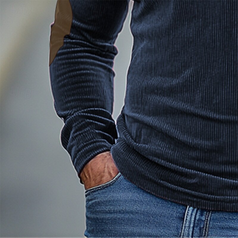 Hombre Camisa de Pana Casual Deportes Diseño Manga Larga Moda Básico Bloque de color Retazos Botón Primavera Otoño invierno Ajuste regular Ejército verde Té Azul marinero Gris Camisa de Pana 2025 - $20.99 –P6