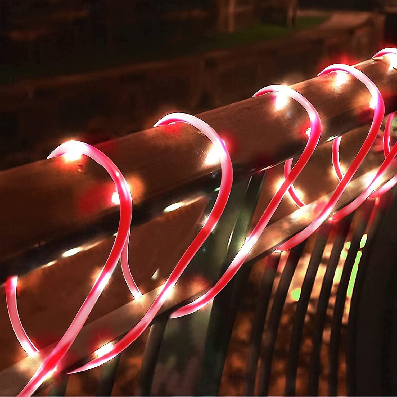 Remote Control USB Candy Color Peppermint Tube Christmas String Lights, 5m 50 LEDs - 8 Modes Waterproof Indoor/Outdoor Holiday Decoration for Tree, Garden, New Year Party 2025 - $17.49 –P2