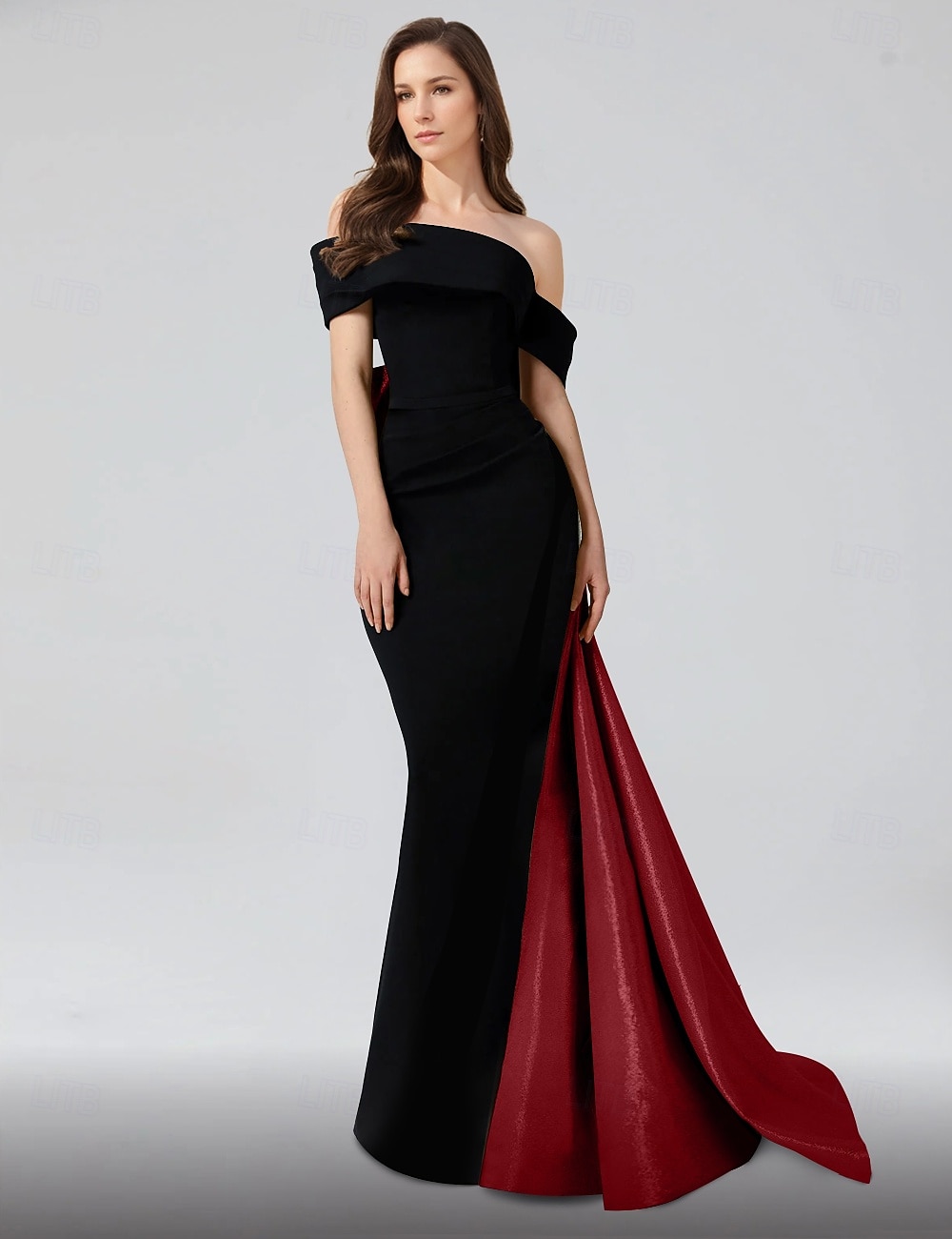 A-Linie Abendkleid Elegantes Kleid Formelles Bodenlänglich Kurzarm Ein-Schulter-Tasche Satin mit Schleife(n) 2025 - $173.99 –P1