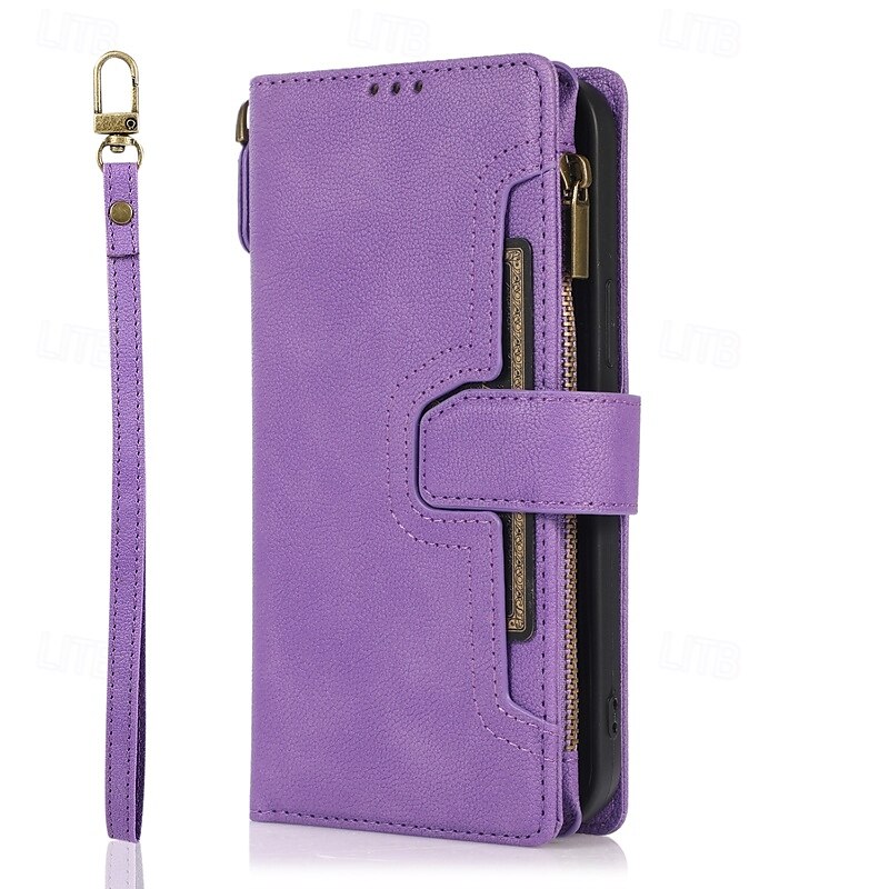telefon Kılıf Na iPhone 14 Pro Max Plus iPhone 13 12 11 Pro Max Odwróć okładkę Z podpórką z paskiem na nadgarstek Gniazdo karty Retro TPU Skóra PU 2025 - $19.99 –P8