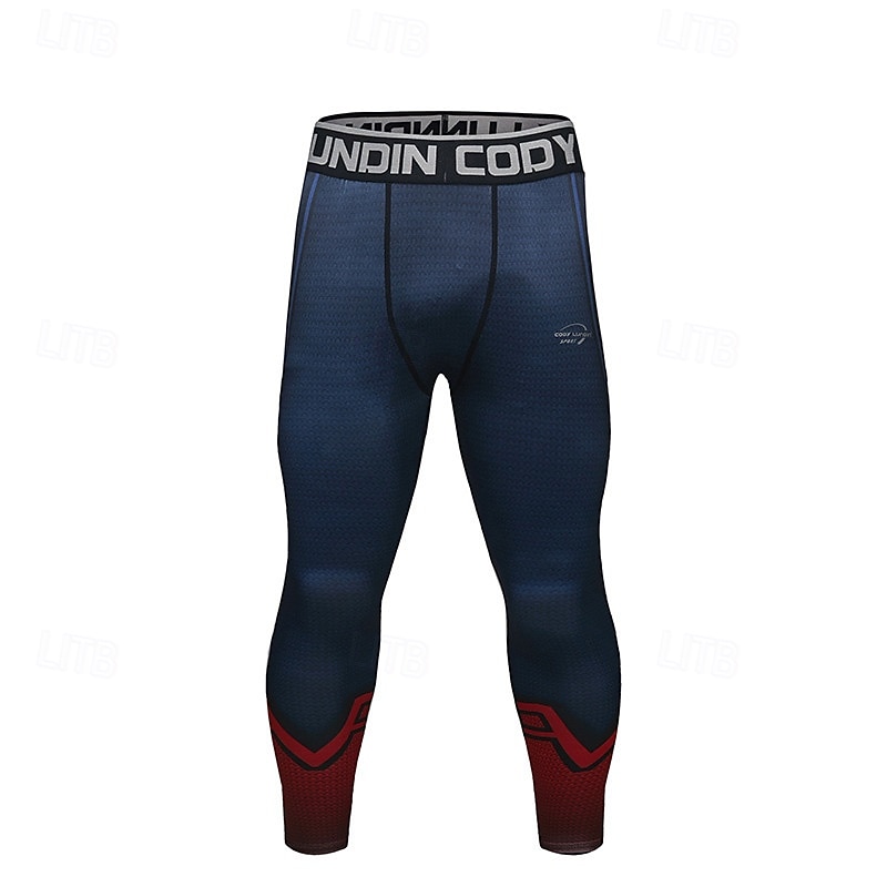 Men's Running Tights Leggings Compression Tights Leggings Patchwork Base Layer Outdoor Sports & Outdoor Athletic Fall Quick Dry Soft Compression Sweat wicking Power Flex Marathon Running Workout 2025 - $18.99 –P5