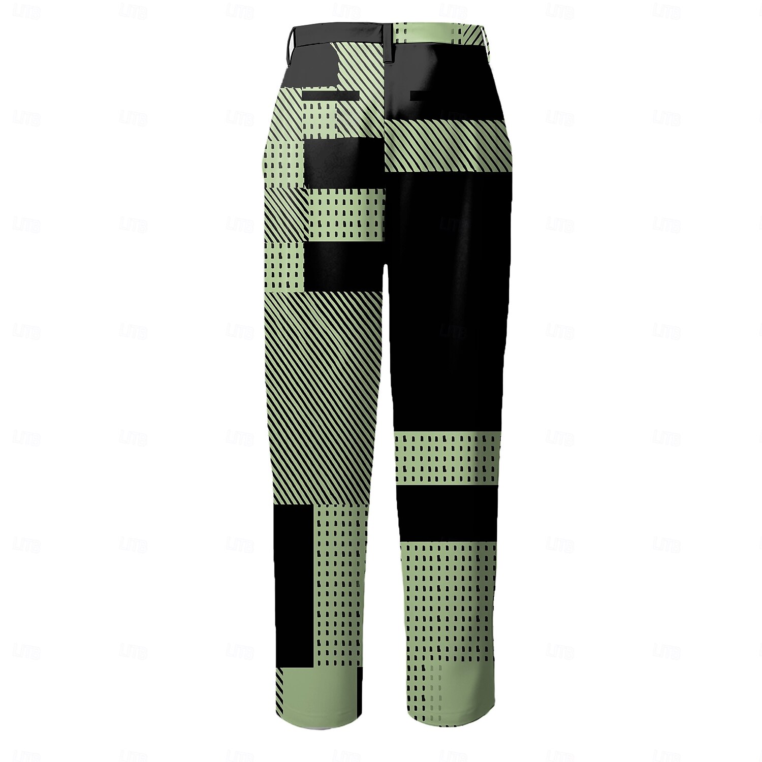 Herre Geometrisk Fargeblokk Lapper Dressbukser Medium Midje Business Casual Formell Hverdag Glidelås Lomme Sommer Vår Høst 3D-utskrift Svart Rosa Blå 2025 - $29.36 –P5