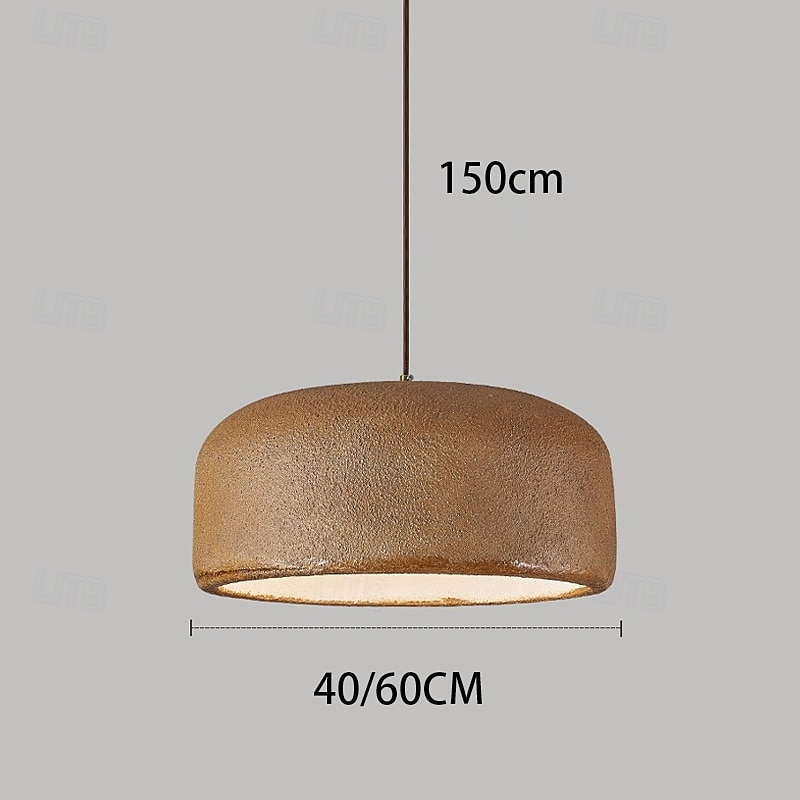 lampada a sospensione in resina bianca e tortora a cupola wabi-sabi lampada a sospensione in finto cemento lampada a sospensione altezza regolabile 40/60 cm 85-265v del 2025 a $279.99 –P2
