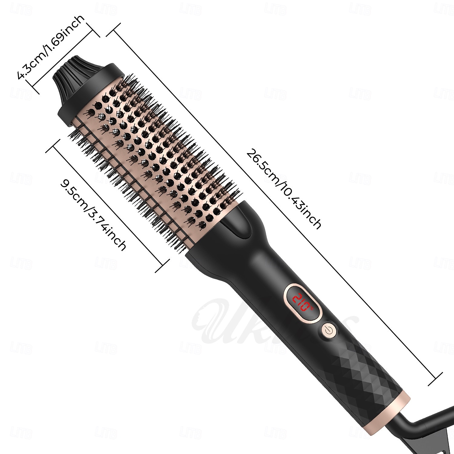 Fer à friser à air chaud, peigne à friser, peigne électrique, multifonctionnel, peigne à cheveux raides, peigne à rouleau domestique, fer à friser, boucler droit, double usage, noir de 2025 ? $31.99 –P8