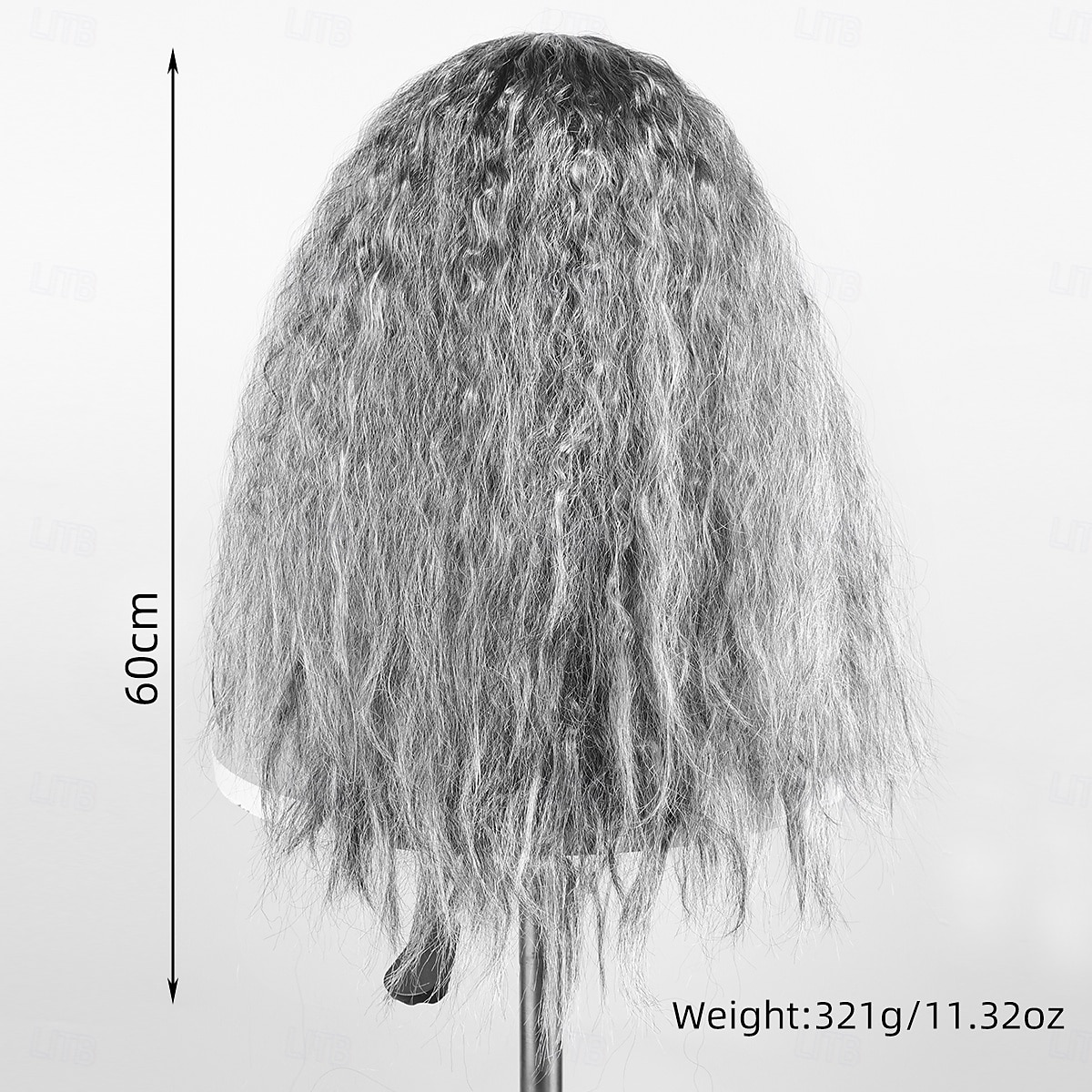 Synthetische pruiken Gekruld Met pony Machinegemaakt Pruik Kort Grijs Synthetisch haar Voor heren Grijs 2025 - $21.99 –P8