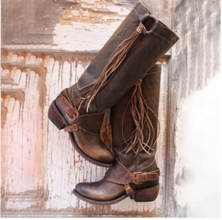 Retro Antiguo Medieval Renacimiento Zapatos bota vaquera Botas planas de jazz Pirata élfico Color sólido Hombre Mujer Pirata Víspera de Todos los Santos Carnaval Mascarada Rendimiento Casual Diario 2025 - $44.99 –P2
