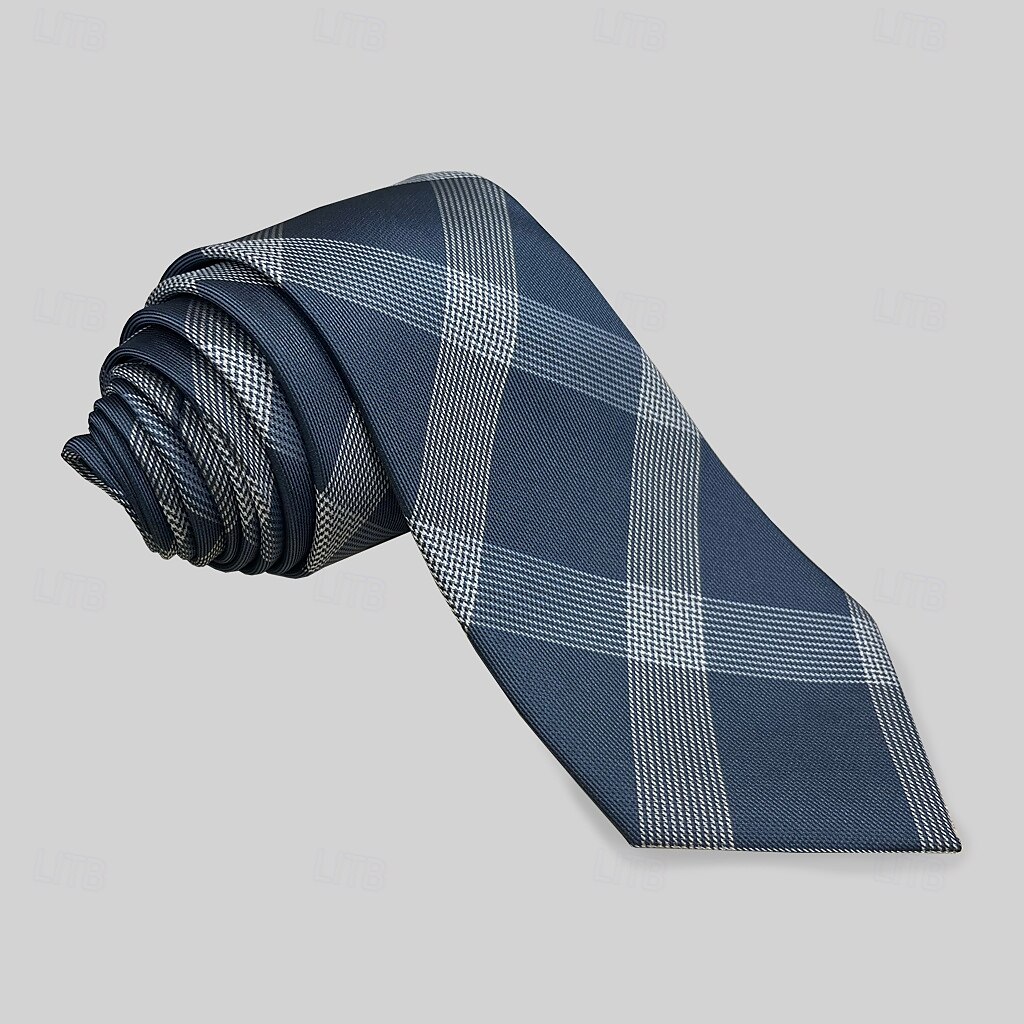 heren stropdassen van 100% zijde, elegant, modeontwerper, geborduurd, geruit, stippen, gestreept, formeel, bruiloft, feest 2025 - $21.99 –P1