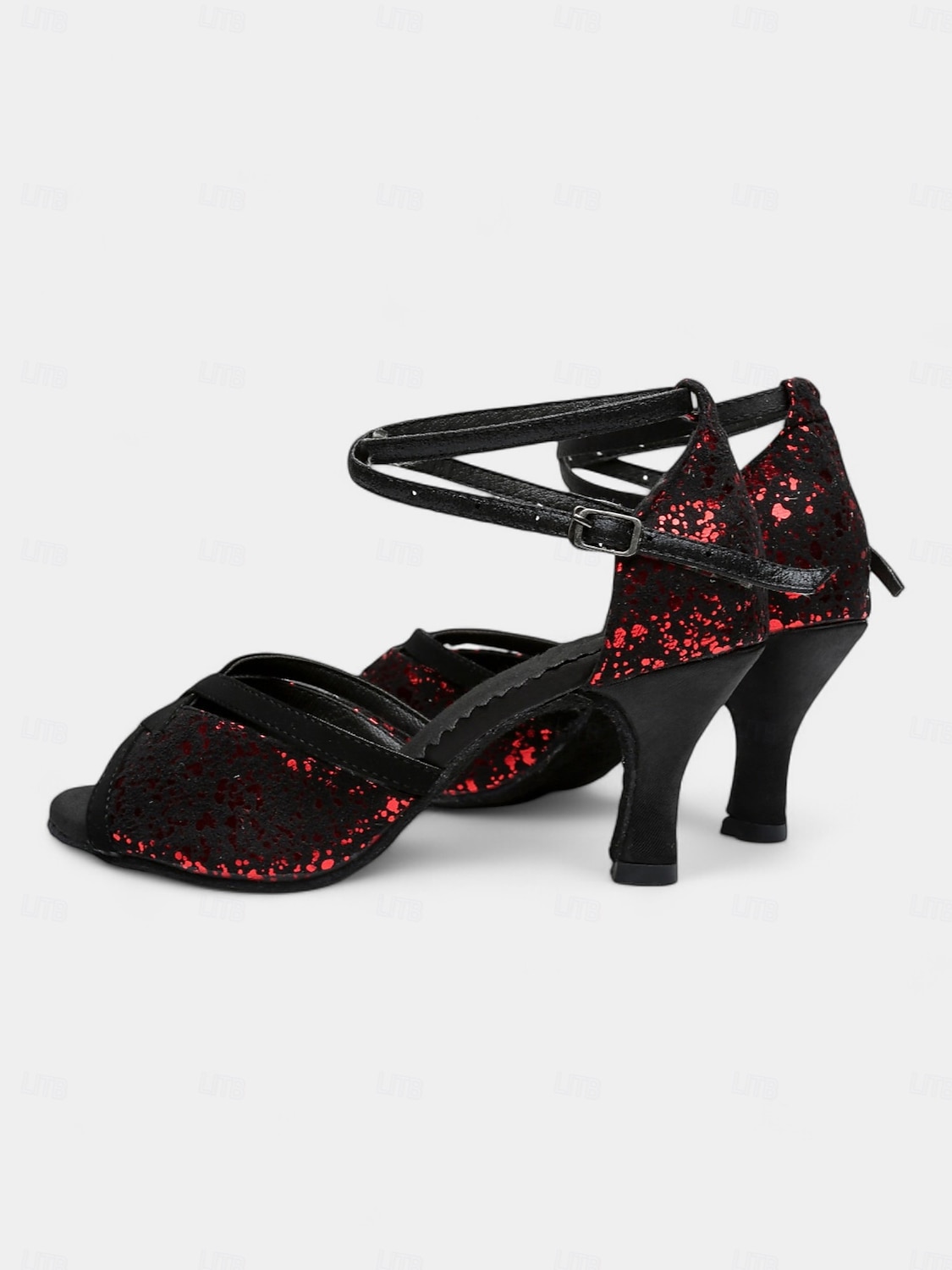 chaussures de danse à paillettes pour femmes avec brides croisées – talons de salon latins confortables pour les spectacles et les fêtes de 2025 ? $34.99 –P2