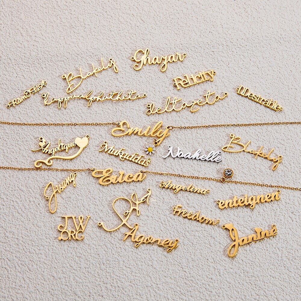 Custom Name Necklace Personalized 18K Gold Plated Nameplate Customized Jewelry Gift for Women 2025 - $29.99 –P3