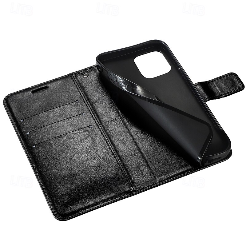 2025年 電話 ケース 用途 iPhone 16 Pro Max プラス iPhone 15 プロマックスプラス iPhone 14 13 12 11 Pro Max Plus Mini iPhone 14 Pro Max iPhone 13 12 11 Pro Max バックカバー スタンド付き カード挿入口 耐衝撃 レトロ風 TPU PUレザー  コレクション – $14.99 –P12