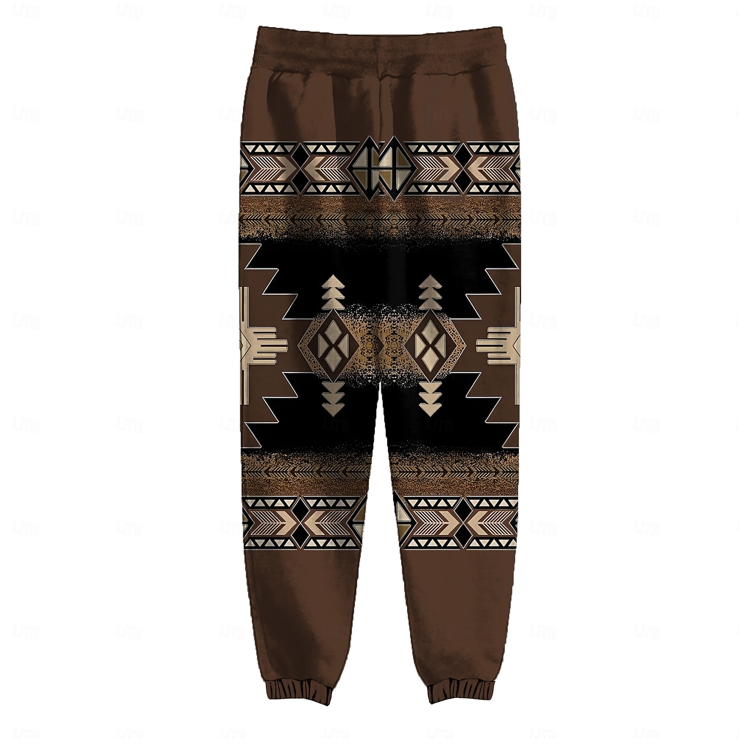 Men's Tribal Cowboy Fleece Sweatpants Drawstring Elastic Waist Vintage Casual Outdoor Home Dailywear Pocket Thermal Winter 3D Print Black Navy Blue Brown 2025 - $41.99 –P5