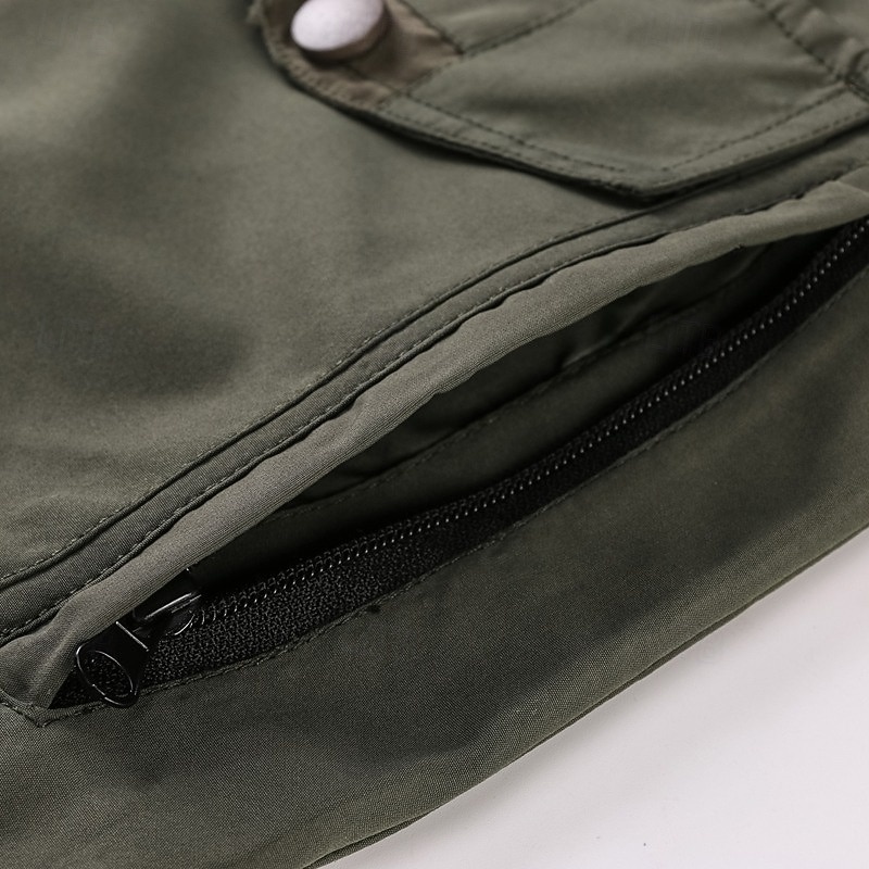 Pánské Outdoorová bunda Zimní kabát Zimní bunda Venkovní Vánoční dárky Zahřívací Voděodolný Slátanina Zip Jaro Podzim Pevná barva Vinobraní Sportovní Kapuce Dlouhé Námořnická modř Trávová zelená Khaki 2026 - $53.99 –P10