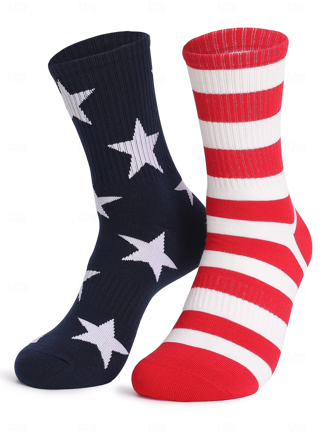 Men's 1 Pair Socks Running Socks Casual Socks Long Socks Black White Color American US Flag Sports & Outdoor Daily Vacation Basic Medium Spring Fall Fashion Casual 2025 - $3.49 –P4