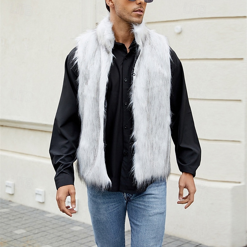 Per uomo Gilet Cappotto di pelliccia sintetica Giornaliero Appuntamento Da mare Di tendenza Informale Autunno inverno Tenere al caldo Poliestere Comodo Liscio Cardigan Colletto alla coreana Standard del 2026 a $39.99 –P2