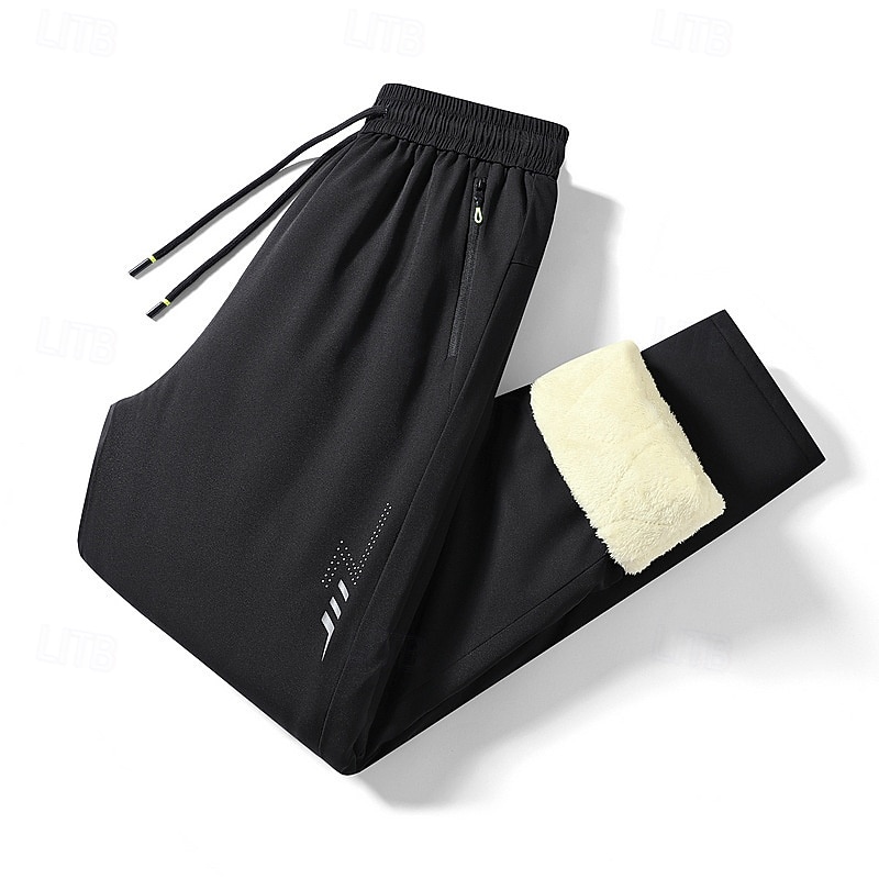 Men's Athletic Pants Fleece Pants Sweatpants Winter Pants Trousers Pocket Drawstring Elastic Waist Plain Comfort Warm Sports Outdoor Daily Fashion Casual Black Gray Micro-elastic 2026 - $26.99 –P8