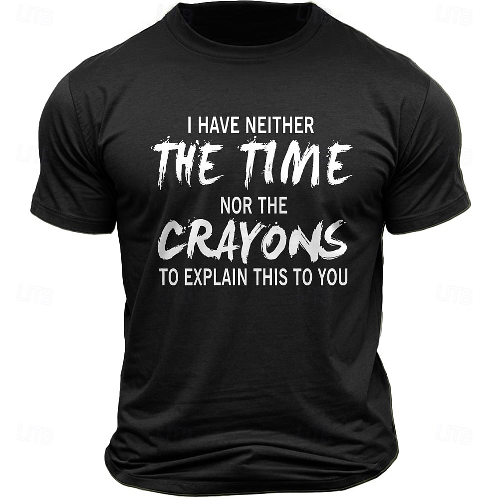 Herren Mit Buchstaben bedruckt Lustig T Shirt T-Shirt 100% Baumwolle Kurzarm Grafik Hemd Schwarz Armeegrün Dunkelblau Bequemes T-Shirt Straße Sport im Freien Modedesigner-Kleidung 2025 - $15.99 –P3