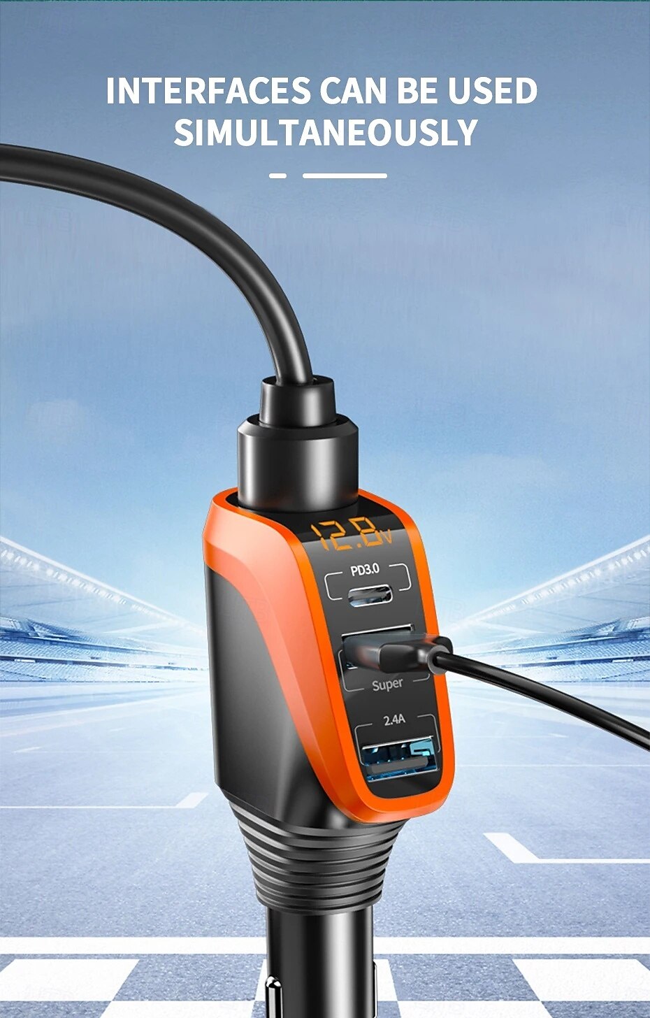 66W Quick Charge Car Cigarette Lighter Charger QC3.0/PD Port Phone Charger Socket DC 12V/24V Universal USB Type Power Adapter 2025 - $35.99 –P4