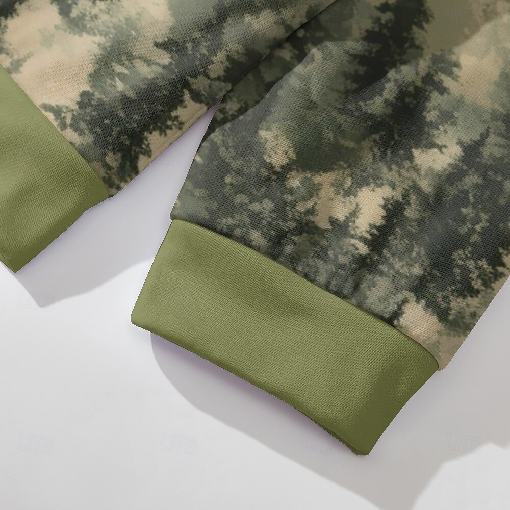Homens Moletom Moletons Moletom com capuz impressao 3D Camuflado Outono/Inverno Designer de 2025 por $38.99 –P5