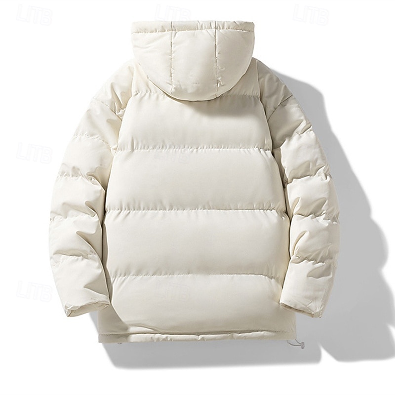 Herren Wintermantel puffer jacket Gefütterte Jacke Tasche Polyester Freizeitskleidung Verabredung Urlaub Standard Modisch Brautkleider schlicht Komfortabel warm Herbst Winter Solide / einfarbig 2025 - $45.99 –P2