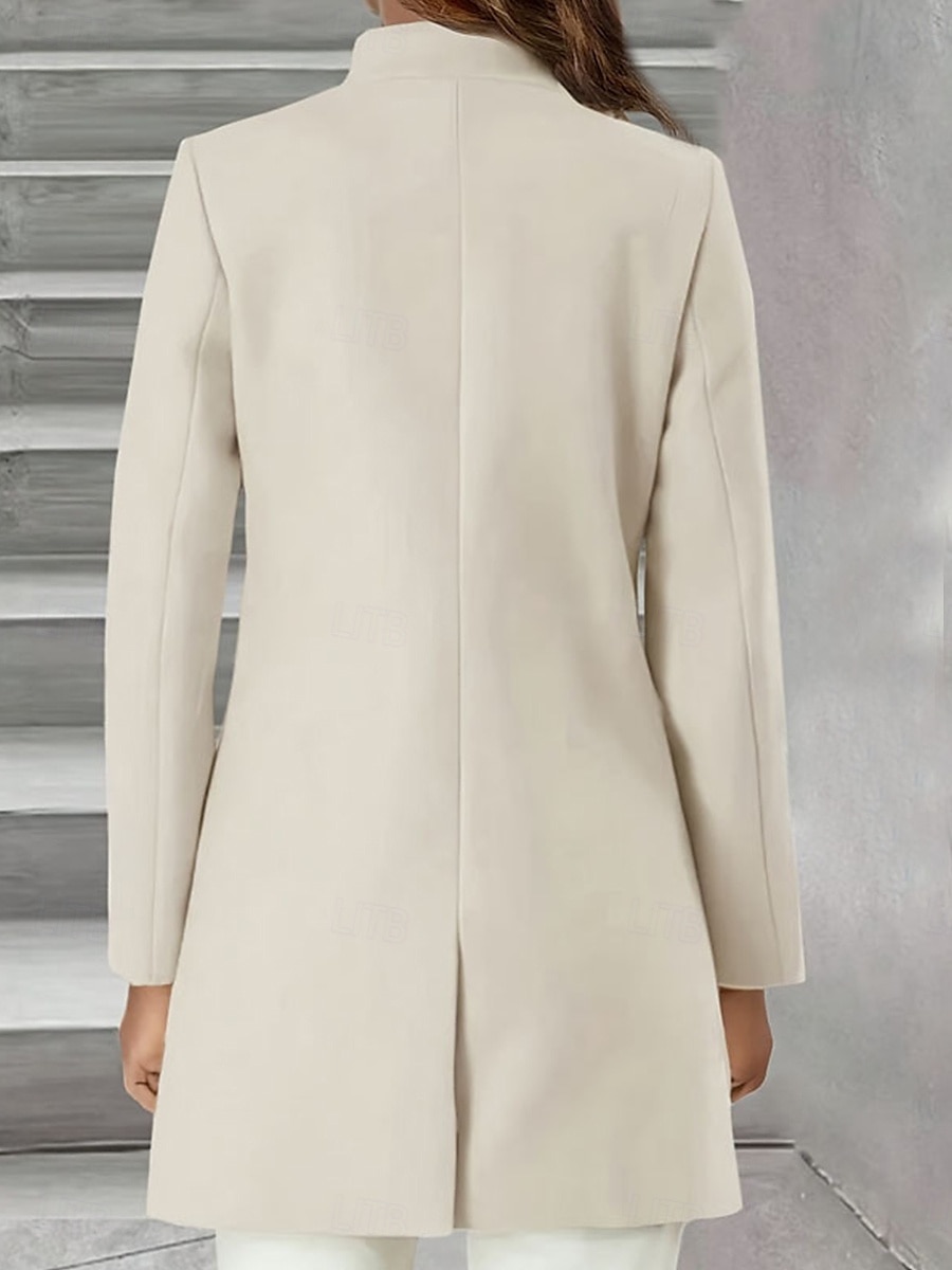 Manteau d'hiver Femme Extérieur Plein Air Usage quotidien mode Décontractées Ajustable Normal Manteau Blanche Automne Hiver Ouvrir le devant Mao Standard S M L XL 2XL de 2025 ? $83.99 –P2