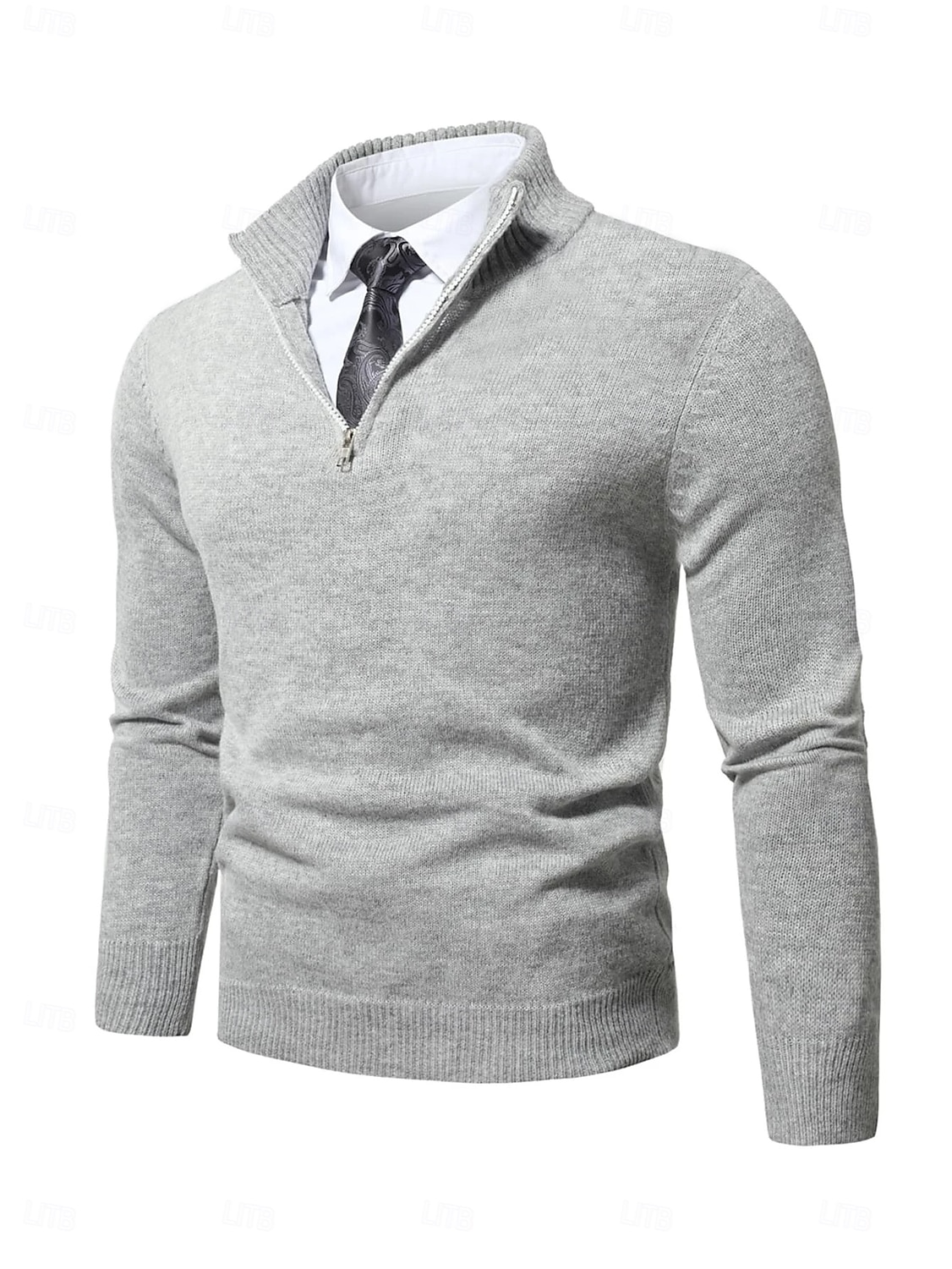 Homme Pull Chandail Pull Robe pull A côtes Tricoter Découpé Zippé Tricoté Couleur unie Mao mode basique Extérieur du quotidien Vêtement Tenue Automne Hiver Noir Bleu Roi S M L de 2026 ? $30.99 –P6