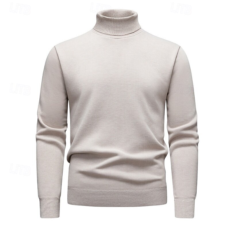 Homme Pull Pull en tricot A côtes Tricoter Normal Tricoté Plein Col Roulé Mode Décontractées Usage quotidien Rendez-vous Vêtement Tenue Automne hiver Vin Noir S M L de 2025 ? $23.99 –P9