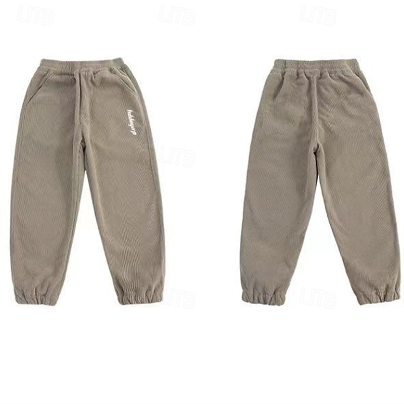Barn Pojkar Joggingbyxor Byxor Ficka Bokstav Andningsfunktion Mjukt Komfort Byxor Träning Sport Dagligen Svart Kaki Mid midja 2025 - $12.99 –P5