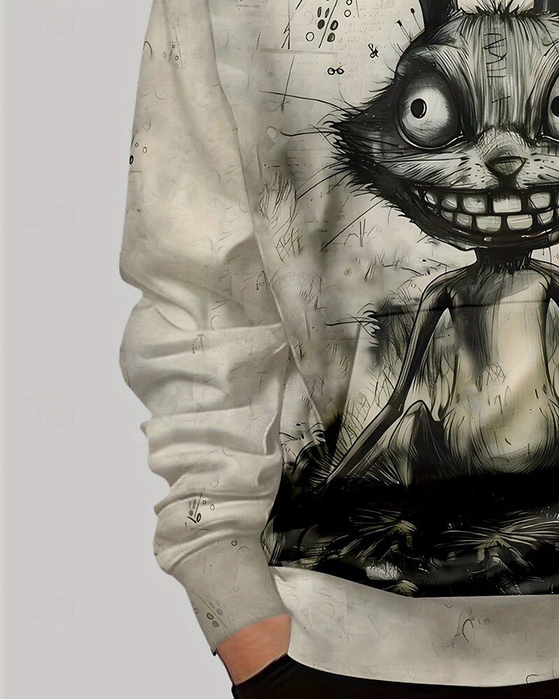 Pojkar 3D Grafisk Kanin Huvtröja Långärmad Vår Höst Mode Streetwear Barn 4-12 år Huva Utomhus Ledigt Dagligen Normal 2025 - $18.99 –P3