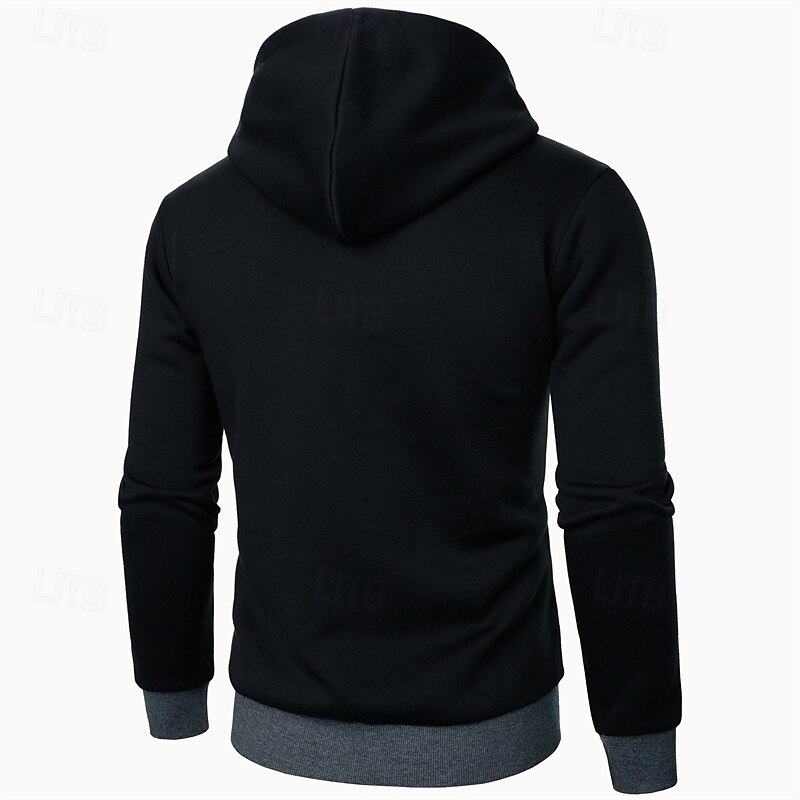 Men's Hoodie Full Zip Hoodie Tactical Hoodie Black Light Grey Dark Gray Hooded Plain Tactical Sports & Outdoor Daily Streetwear Cool Casual Winter Spring &  Fall Clothing Apparel Hoodies Sweatshirts  2025 - $20.99 –P3