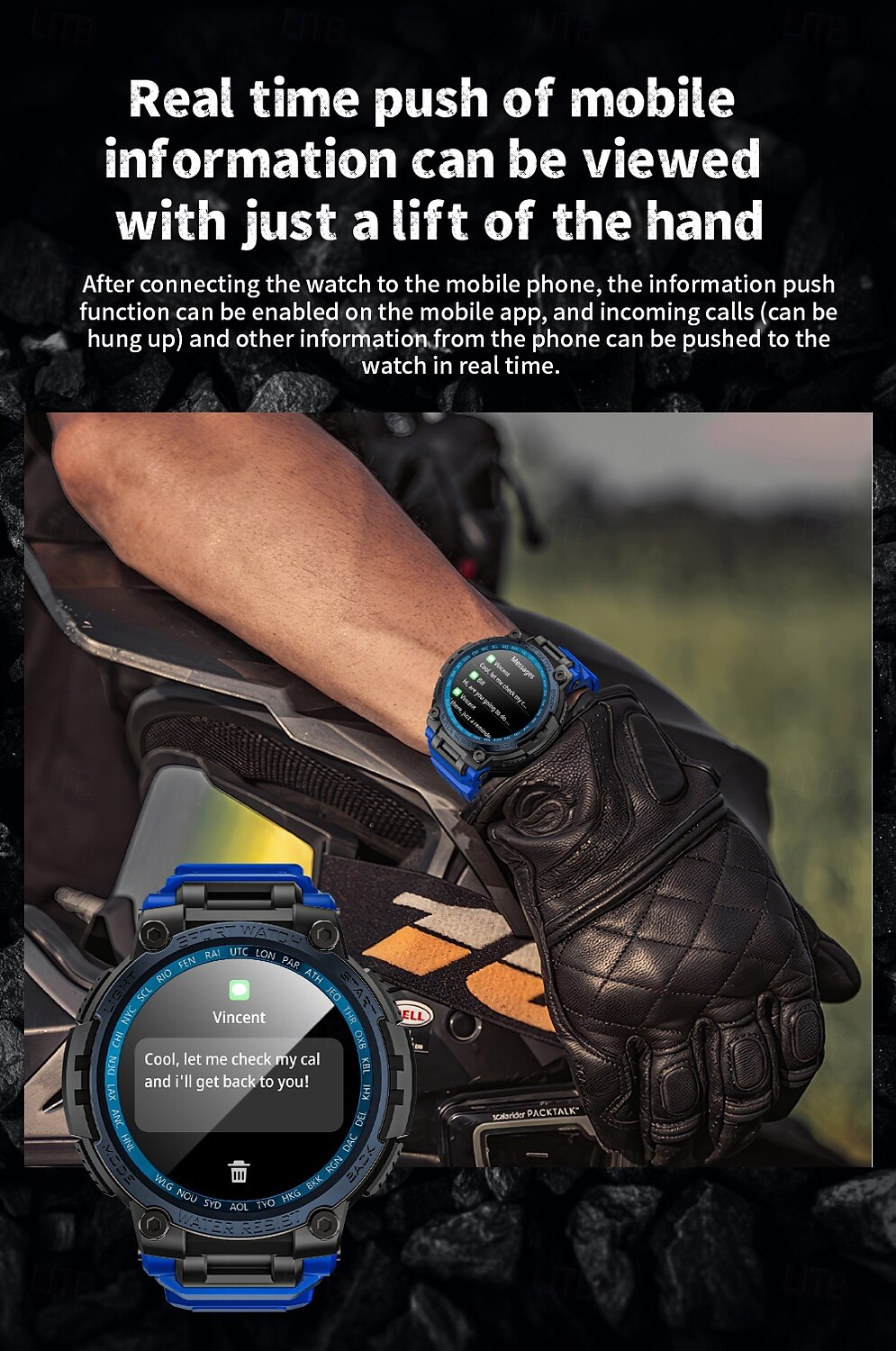 LOKMAT ATTACK MAX Smart Watch 1.53 inch Smartwatch Fitness Running Watch Bluetooth Pedometer Call Reminder Sleep Tracker Compatible with Android iOS Women Men Long Standby Hands-Free Calls Waterproof 2025 - $55.99 –P8