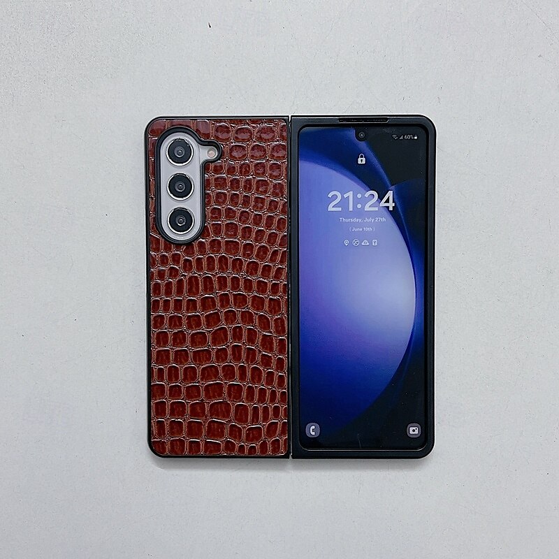τηλέφωνο tok Για Samsung Galaxy Z Flip 6 Z Flip 5 Z Flip 4 Z Flip 3 Πίσω Κάλυμμα Ανθεκτική σε πτώσεις Ρετρό TPU PU δέρμα 2025 - $14.99 –P13
