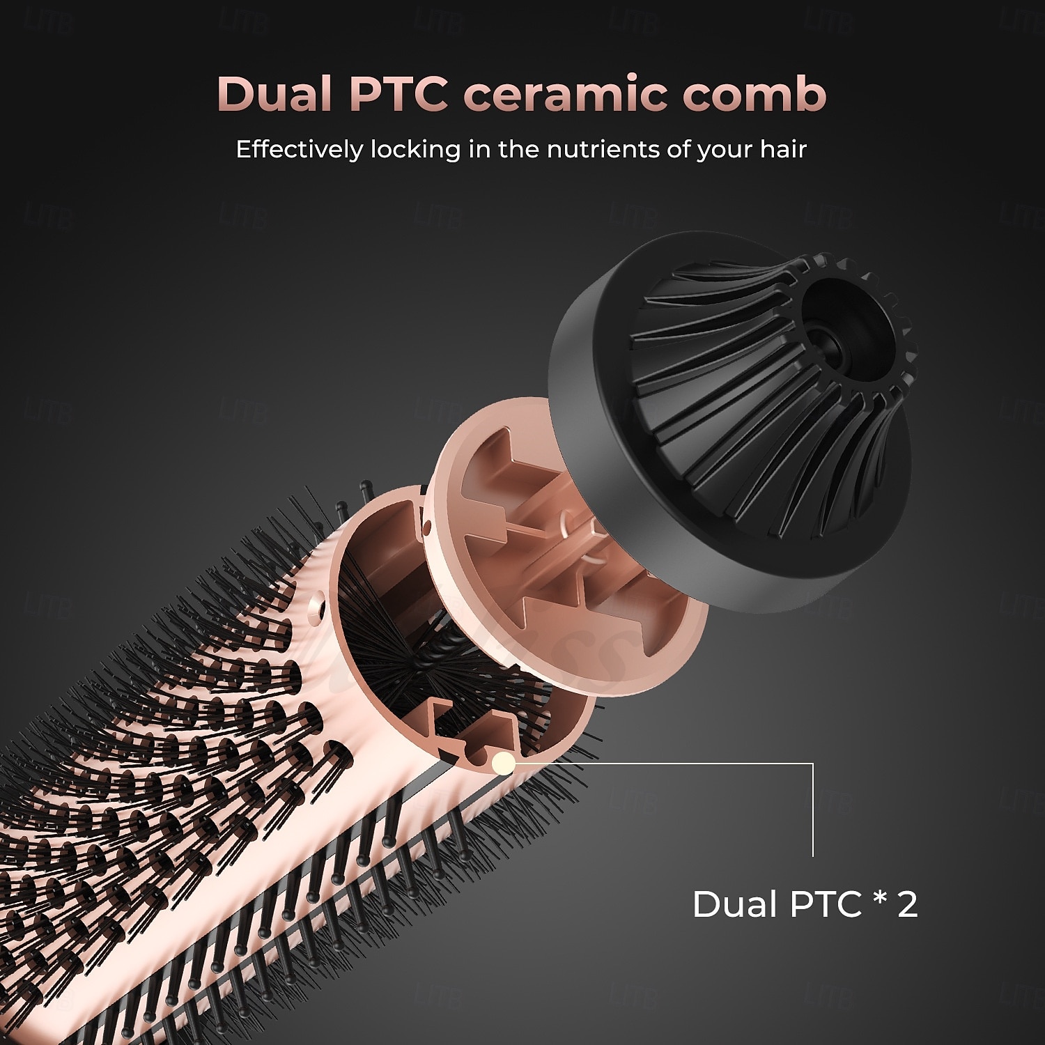 Fer à friser à air chaud, peigne à friser, peigne électrique, multifonctionnel, peigne à cheveux raides, peigne à rouleau domestique, fer à friser, boucler droit, double usage, noir de 2025 ? $31.99 –P4