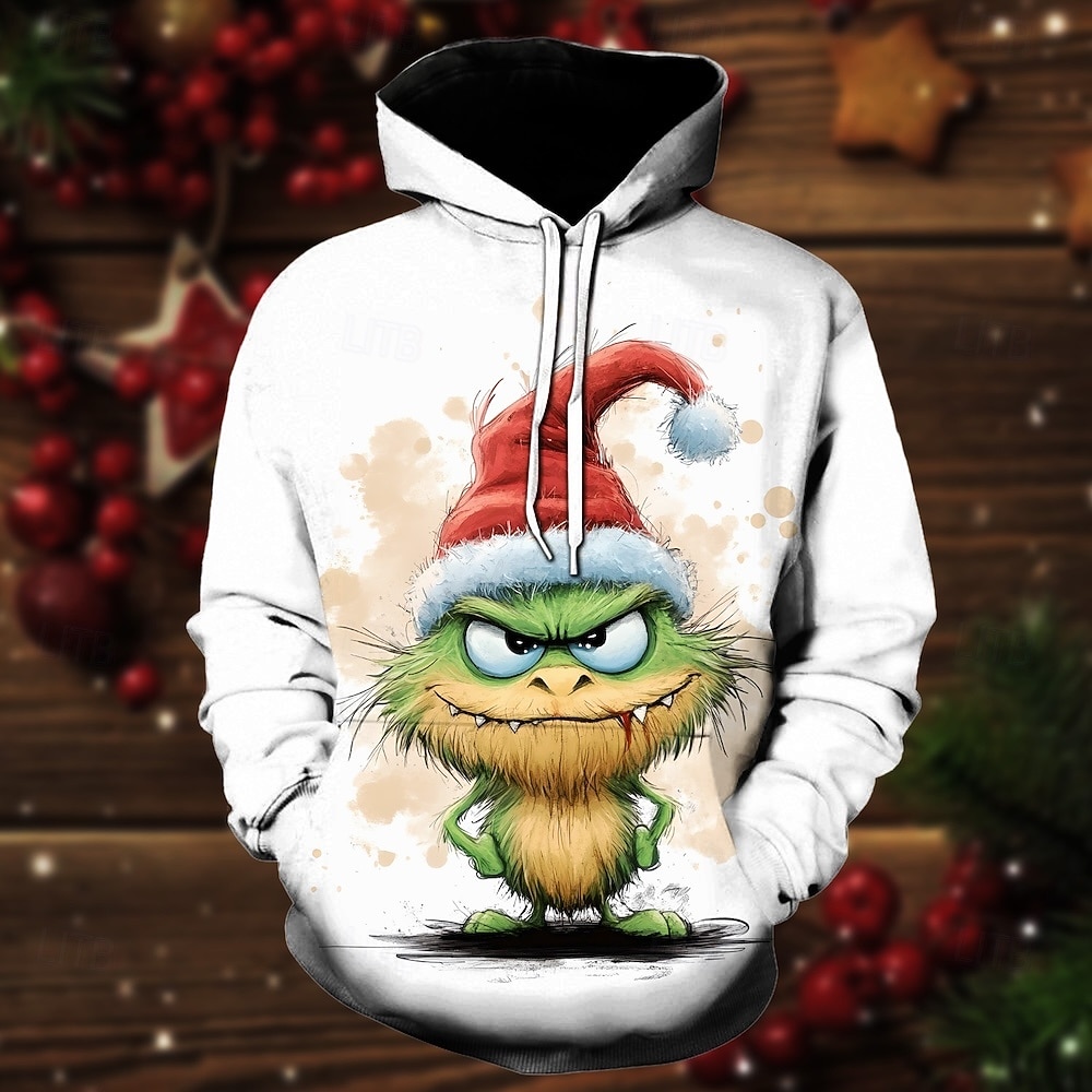 Noël père Noël Sweat à capuche Sweat à capuche drôle de Noël 3D Noël Poche avant Art graphique Pour Couple Homme Femme Adulte Noël Carnaval Impression 3D Soirée Casual Quotidien de 2025 ? $28.99 -P2