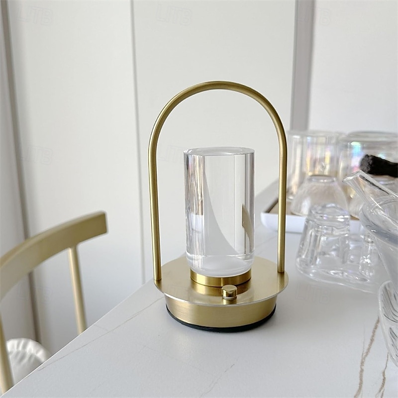 lampada da tavolo ricaricabile usb senza fili dimmerabile tricolore lanterna da comodino luce notturna da tavolo luce d'atmosfera touch per casa hotel campeggio luce tavolo da pranzo illuminazione 1 del 2025 a $43.99 –P7
